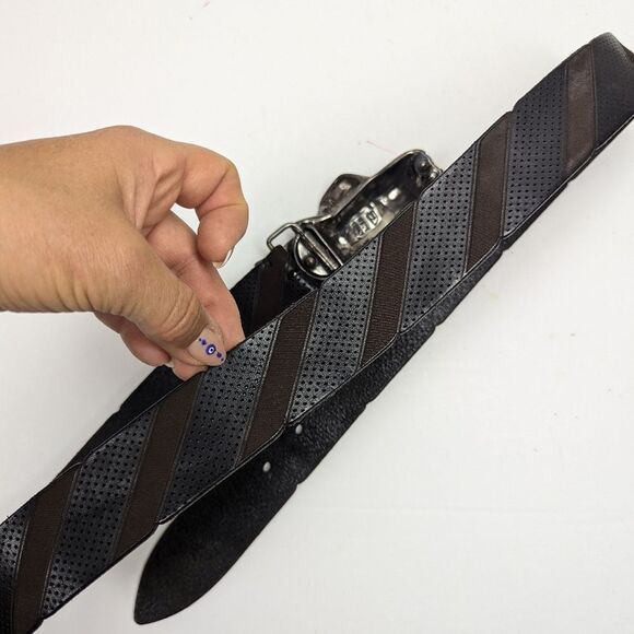 Vintage Italian Leather Belt with Car Buckle – Quelli Della Pelle – Size 37–42 - Picture 9 of 9